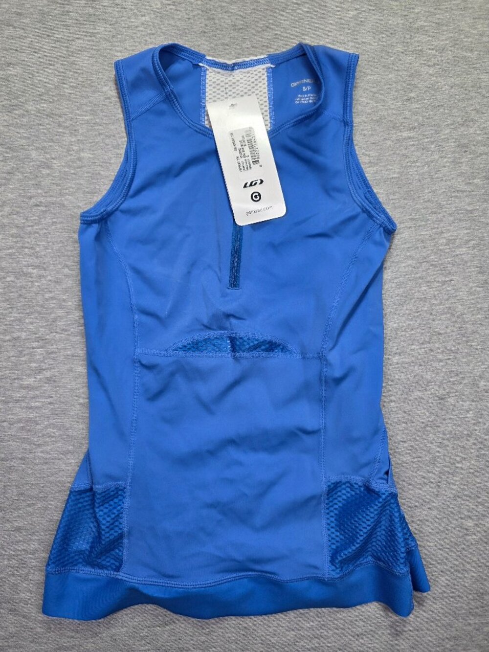 Louis Garneau Women's Sprint Tri Triathlon Top Size Small Blue NWT Cycling Tank - Picture 2 of 7